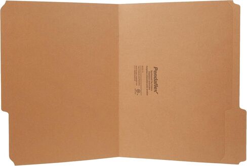 Pendaflex RK15213 مجلدات ملفات كرافت داكنة بطبقتين، 1/3 علامة تبويب علوية، حرف، بني (صندوق من 100) in Saudi Arabia