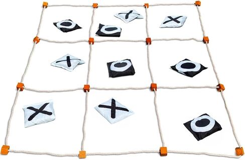 Giant Indoor/Outdoor Tic Tac Toe Game – Oversized Yard & Lawn Game Set with X O Pieces, Foldable Mat & Carry Bag – Family Backyard, Camping, BBQ, Beach Party Gift, Team Building in Saudi Arabia