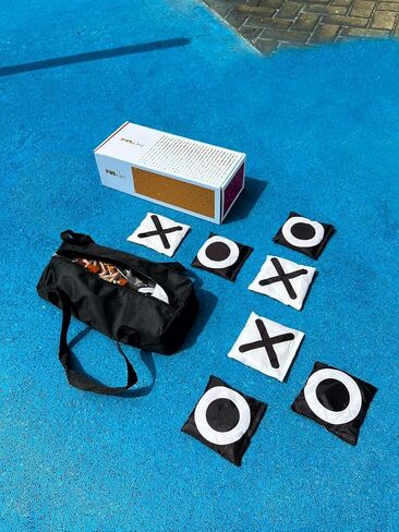 Giant Indoor/Outdoor Tic Tac Toe Game – Oversized Yard & Lawn Game Set with X O Pieces, Foldable Mat & Carry Bag – Family Backyard, Camping, BBQ, Beach Party Gift, Team Building in Saudi Arabia