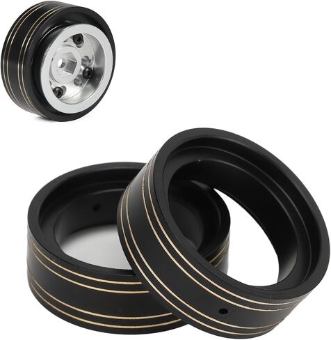 2PCS BRASS BEADLOCK CLAMP RING Professional 1.3inch RC BEADLOCK WHELE ONIZES لـ 1/18 RC CAR (الذهب) in Kuwait