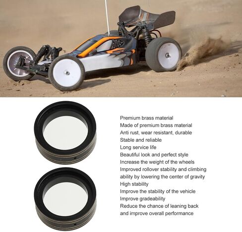2PCS BRASS BEADLOCK CLAMP RING Professional 1.3inch RC BEADLOCK WHELE ONIZES لـ 1/18 RC CAR (الذهب) in Kuwait