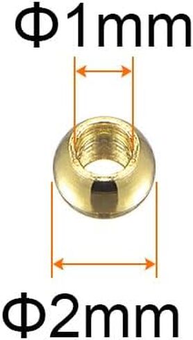 HARFINGTON 10pcs Beads 10mm Stainless Steel 6mm Hole Dia Bead for DIY Crafts, Gold Tone in Saudi Arabia