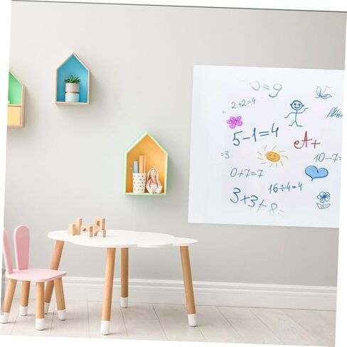 ملصق ساكن قابلة للإزالة للتشبث الأبيض سطح الكتابة القابلة للمحو لفصل الفصل المنزلي ، استخدم ملصق جدار جاف متعدد الاستخدامات لتدريس الإبداع in Kuwait