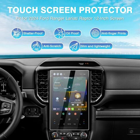 Karltys 2 Pack Screen Protector for 2020-2023 Hyundai Sonata DN8 10.25-Inch Touch Screen, 9H Tempered Glass Protector Accessories, Car Radio Screen Cover Anti Fingerprint in Kuwait