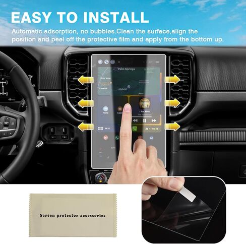 Karltys 2 Pack Screen Protector for 2020-2023 Hyundai Sonata DN8 10.25-Inch Touch Screen, 9H Tempered Glass Protector Accessories, Car Radio Screen Cover Anti Fingerprint in Kuwait