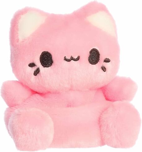 Aurora® Enchanting Tasty Peach® Meowchi Palm Pals™ Stuffed Animal - Bright & Colorful Design for Room Decor - Perfect for Adults, Kids, and Birthdays - Strawberry 5 Inches in Saudi Arabia