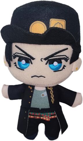 Anime Series Inspired Character Plush Doll – Black-Haired School Boy & Black-Cloaked Figure Set, 8-Inch Soft Collectible Toy (B) in Saudi Arabia