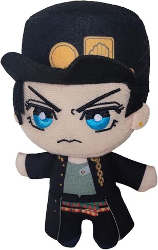 Anime Series Inspired Character Plush Doll – Black-Haired School Boy & Black-Cloaked Figure Set, 8-Inch Soft Collectible Toy (B) in Saudi Arabia