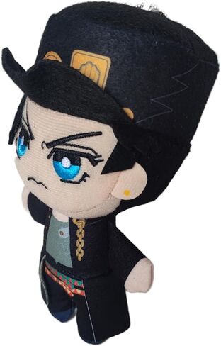 Anime Series Inspired Character Plush Doll – Black-Haired School Boy & Black-Cloaked Figure Set, 8-Inch Soft Collectible Toy (B) in Saudi Arabia
