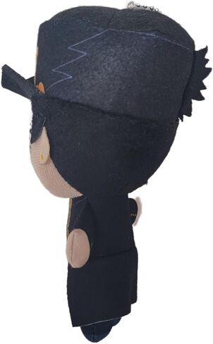 Anime Series Inspired Character Plush Doll – Black-Haired School Boy & Black-Cloaked Figure Set, 8-Inch Soft Collectible Toy (B) in Saudi Arabia