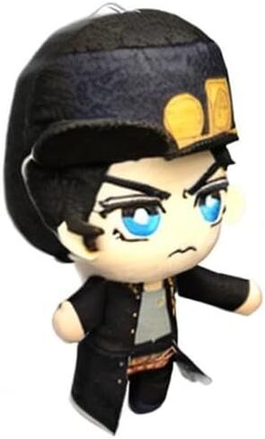 Anime Series Inspired Character Plush Doll – Black-Haired School Boy & Black-Cloaked Figure Set, 8-Inch Soft Collectible Toy (B) in Saudi Arabia