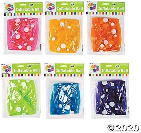 Fun Express Bright Colored Striped Beach Balls (Set of 12) Kids Pool Party Favors and Supplies in Saudi Arabia