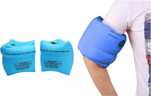 2-4 PCS قابلة للنفخ ذراع تسبح العصابات ، أجنحة ماء عائم ، حلقة ذراع السباحة Floatie للأطفال والبالغين 30-150 رطلا in Kuwait