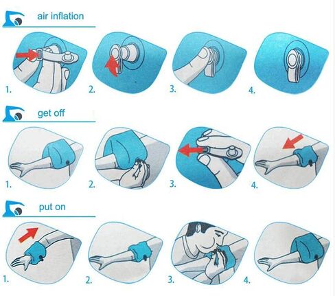 2-4 PCS قابلة للنفخ ذراع تسبح العصابات ، أجنحة ماء عائم ، حلقة ذراع السباحة Floatie للأطفال والبالغين 30-150 رطلا in Kuwait