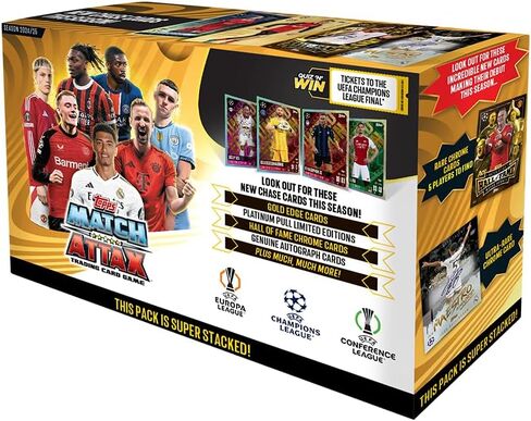 مباراة Topps UEFA Champions League Attax 24/25 لعبة البطاقات القابلة للتحصيل (حزمة التدفق من 40) in Saudi Arabia