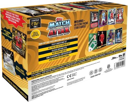 مباراة Topps UEFA Champions League Attax 24/25 لعبة البطاقات القابلة للتحصيل (حزمة التدفق من 40) in Saudi Arabia
