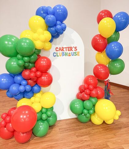 Cherry Balloon Garland Arch Kit, 153Pcs Pink Red Avocado Green With Dark Green and Red Long Latex Balloons for Birthday Baby Shower Wedding Valentines Day Anniversary Cherry on Top Party Decorations in Saudi Arabia