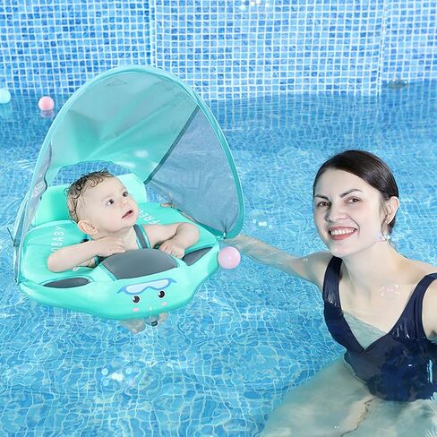 تعويم السباحة في Mambobaby ، يطفو الطفل مع المظلة ، وترقية تعويم الطفل الصلب غير القابل للتزحلق ، و UPF 50+ مظلة قابلة للإزالة in Kuwait