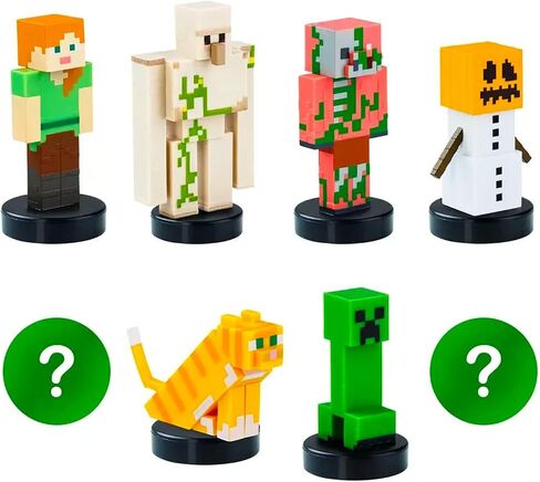 Minecraft Blind Box Set for Kids - Bundle with 3 Stamper Mini Figure Blind Boxes Plus Stickers, More | Minecraft Figurine Toy Party Favors for Boys, Girls in Saudi Arabia
