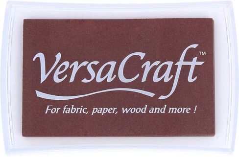 Tsukineko Full-Size VersaCraft Fabric and Home Decor Crafting Pigment Inkpad, Chocolate in Saudi Arabia