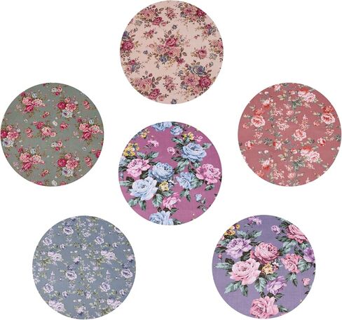 Hanjunzhao Retro Floral Fat Quarters Fabric Bundles 18 x 22 inch for Quilting Sewing Crafting in Kuwait