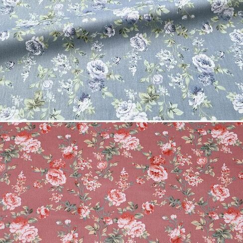 Hanjunzhao Retro Floral Fat Quarters Fabric Bundles 18 x 22 inch for Quilting Sewing Crafting in Kuwait