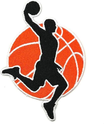 3.5" Embroidered Basketball Iron On Patch | Decorative Sports Basketball Applique Iron On/Sew On Patches for Clothing, Hats, Jackets, Clothes, Backpacks, Holes in Saudi Arabia