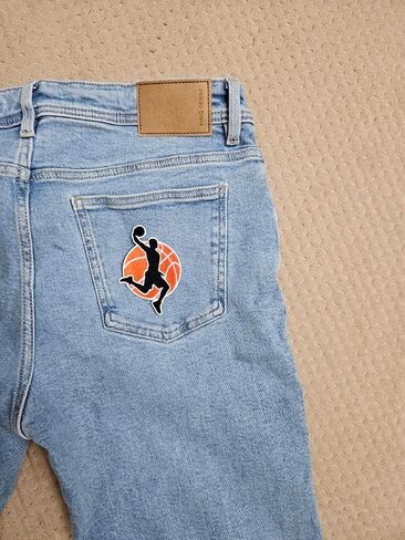 3.5" Embroidered Basketball Iron On Patch | Decorative Sports Basketball Applique Iron On/Sew On Patches for Clothing, Hats, Jackets, Clothes, Backpacks, Holes in Saudi Arabia