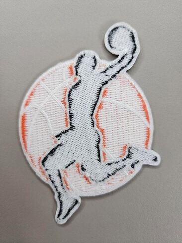 3.5" Embroidered Basketball Iron On Patch | Decorative Sports Basketball Applique Iron On/Sew On Patches for Clothing, Hats, Jackets, Clothes, Backpacks, Holes in Saudi Arabia