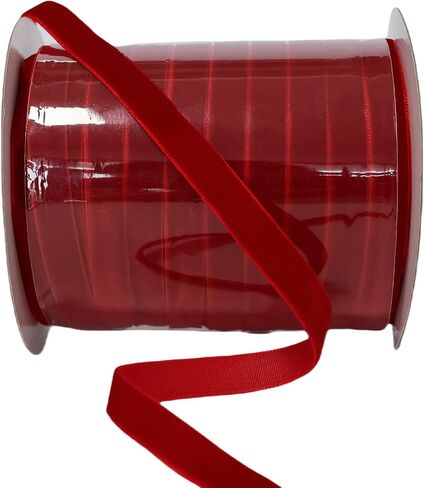 ABBAOWW Red Velvet Ribbon 1/2 بوصة عرض 50 ياردة شريط عيد الميلاد للهدية غلاف زهرة باقة القوس صنع الحرف ديكور المنزل in Kuwait
