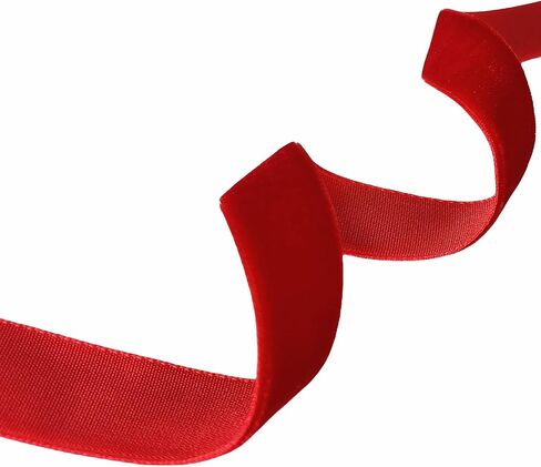 ABBAOWW Red Velvet Ribbon 1/2 بوصة عرض 50 ياردة شريط عيد الميلاد للهدية غلاف زهرة باقة القوس صنع الحرف ديكور المنزل in Kuwait