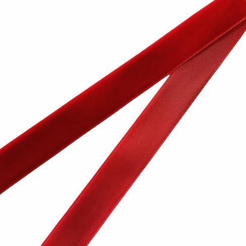 ABBAOWW Red Velvet Ribbon 1/2 بوصة عرض 50 ياردة شريط عيد الميلاد للهدية غلاف زهرة باقة القوس صنع الحرف ديكور المنزل in Kuwait