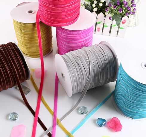 ABBAOWW Red Velvet Ribbon 1/2 بوصة عرض 50 ياردة شريط عيد الميلاد للهدية غلاف زهرة باقة القوس صنع الحرف ديكور المنزل in Kuwait