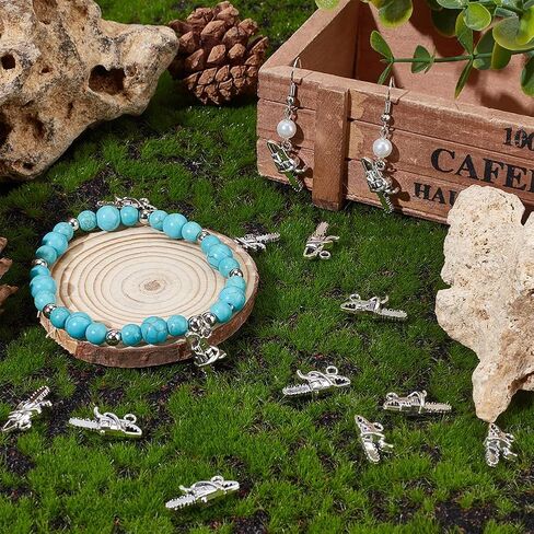 SUNNYCLUE 1 Box 60Pcs Chainsaw Charm Tool Charms Bulk Metal Alloy Antique Silver Small Cut Tree Weapon Electric Tools Saw Charm for Jewelry Making Charms DIY Keychain Necklace Earrings Ankle Crafting in Saudi Arabia
