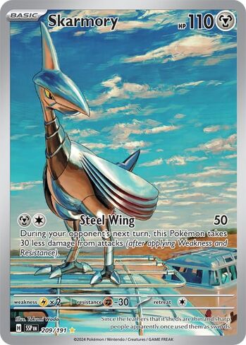 Pokemon - Skarmory 209/191 - Surging Sparks - Illustration Rare Foil Card in Saudi Arabia