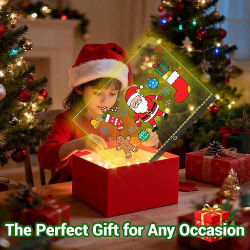 Doodle Glow, LED Note Board with Colors, 14.1"x10.9" LED Drawing Board, Acrylic Dry Erase Board, 16M-Color LED Light-Up Memo Board w/Music Sync, APP & Remote, Stand & 7 Markers, Neon Glow Display in Saudi Arabia