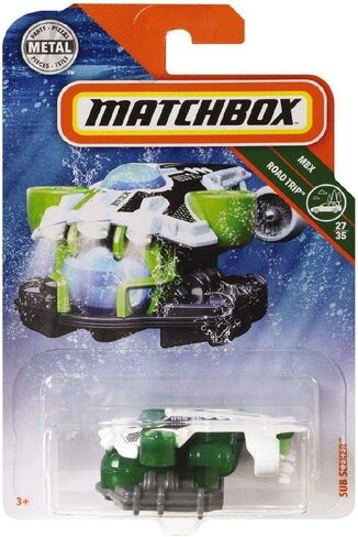 Matchbox Green/White SUB Seeker Boat Car, 1:64 Scale, 3.5 Inches, Unisex, Children in Saudi Arabia