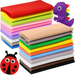 40 Rolls 8 x 35 Inches Felt Sheet for Crafts, 20 Assorted Colors Felt Fabric Squares for Back to School Fall Thanksgiving Halloween Xmas DIY Sewing Crafts Party Decoration(Dark Color) in Kuwait