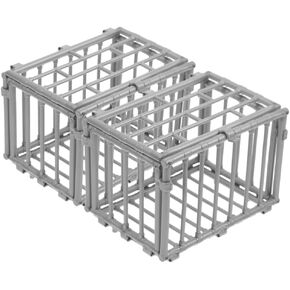 Toyandona 2PCS Mini Cage Model Miniature Plastic Animal Cage Model for Dollhous in Saudi Arabia