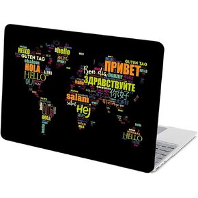 Mingdao متوافق مع Microsoft Surface Laptop Go 2/1 12.4 بوصة قذيفة وقاية صلبة الصلابة الصلبة وغطاء لوحة المفاتيح (النماذج: 2013 و 1943 ، 2022 2020 الإصدار) - خريطة العالم المطبعية لغة مختلفة مرحبا in Kuwait