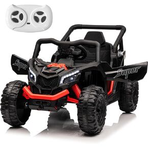 Run Fast 24v Ride on Car with Parent Remote Control,Electric Ride on Toys Car for Kids 3-5,Off-Road UTV,4WD 25W Motors 3.4MPH Max Speed w/Safety Belt,Horn,Music and LED Lights(Pink, 24V) in Saudi Arabia