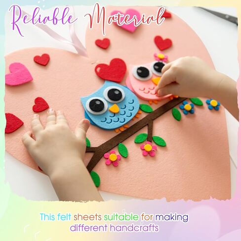 40 Rolls 8 x 35 Inches Felt Sheet for Crafts, 20 Assorted Colors Felt Fabric Squares for Back to School Fall Thanksgiving Halloween Xmas DIY Sewing Crafts Party Decoration(Dark Color) in Kuwait