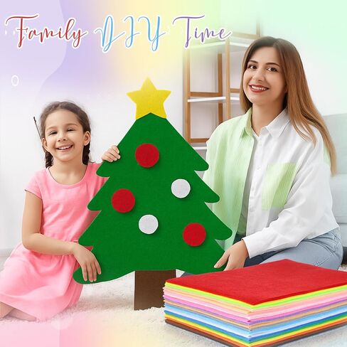 40 Rolls 8 x 35 Inches Felt Sheet for Crafts, 20 Assorted Colors Felt Fabric Squares for Back to School Fall Thanksgiving Halloween Xmas DIY Sewing Crafts Party Decoration(Dark Color) in Kuwait