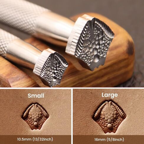 Leather Stamping Tool Dragon Scale Stamp Professional 304 Stainless Steel for Leathercraft Beginner Working DIY (Large) in Saudi Arabia