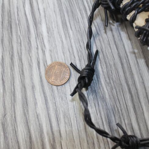 5 Yards of Leather Barbed Wire Antique Black Color #5655 in Saudi Arabia