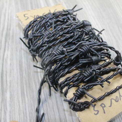 5 Yards of Leather Barbed Wire Antique Black Color #5655 in Saudi Arabia