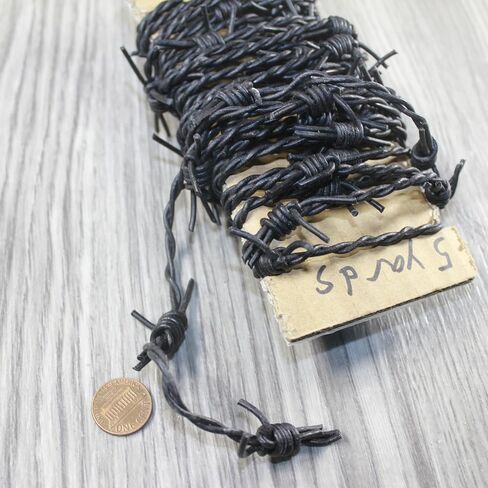 5 Yards of Leather Barbed Wire Antique Black Color #5655 in Saudi Arabia