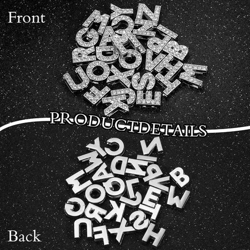 52 PCS Letter Charms, 12 mm A-Z Full Letter Beads Alphabet Charms Junk Charm for Jewelry Making Bracelets Necklace Wristbands Diy Jewelry (Silver) in Saudi Arabia