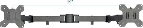 Black Adjustable Dual Computer Monitor Arm for Desk Stand- in Saudi Arabia