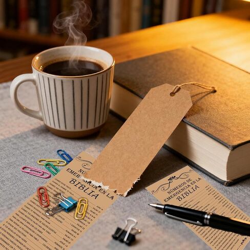 100Pcs Spanish Bible Emergency Numbers Bookmark 2.3x6 Inch-Inspirational Christian Cards Bible Book Marks Gifts for Daily Encouragement Church Favor Vacation Bible Sunday School Teacher in Saudi Arabia